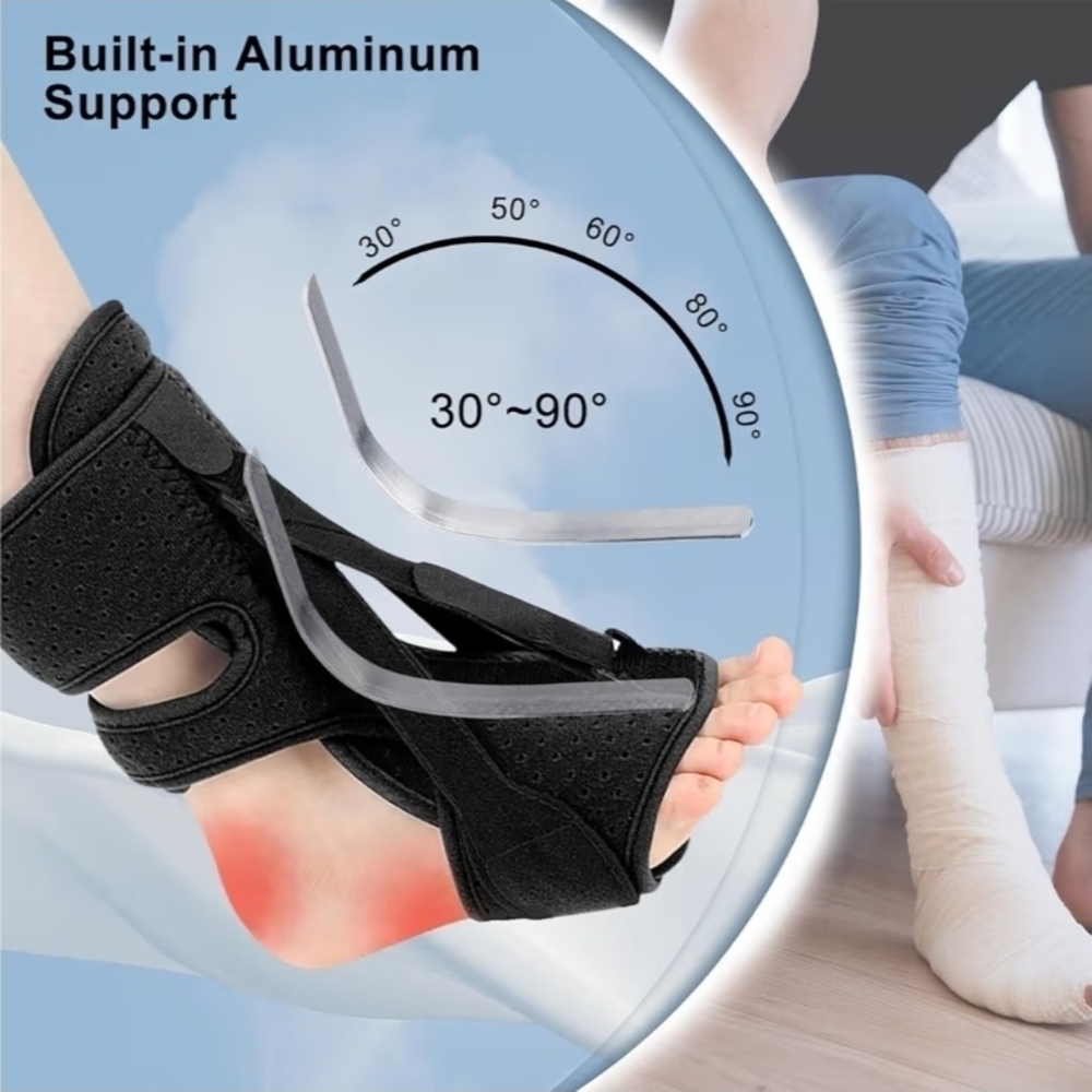 Plantar Fasciitis Night Splint,Upgrade Adjustable Plantar Ankle Support Brace - Picture 3 of 8